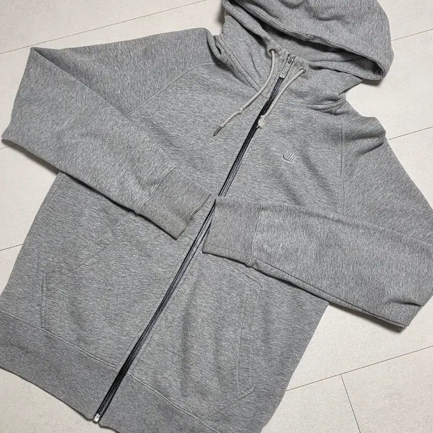 [BUNJANG] Nike Grey Full-Zip Hoodie (M) / 나이키 회색 후드집업 m 95