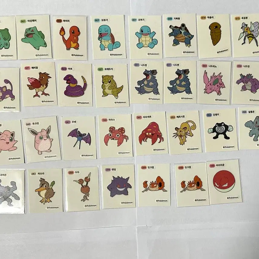 [BUNJANG] Pokemon Stickers 95-Piece Bundle Set / 포켓몬 띠부씰 95장