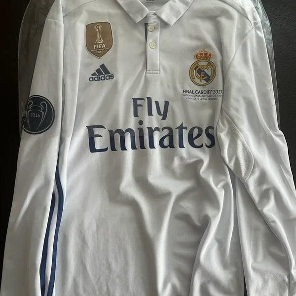 [BUNJANG] Cristiano Ronaldo 16-17 Real Madrid Home Long Sleeve Jersey (Size L) / 호날두 16-17 레알 홈 긴팔 L 정품 올오피셜