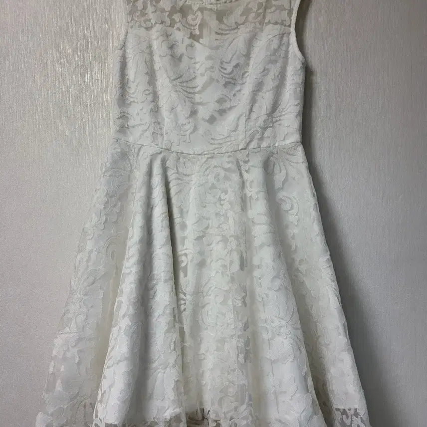 [BUNJANG] White Lace Flare Dress / 최종가격내림)화이트 레이스 플레어 원피스(셀프웨딩)