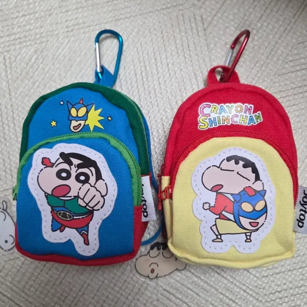 [BUNJANG] Crayon Shin-chan Mini Backpack Keychain Pouch / 짱구 미니배낭 키링 미니백팩 파우치 키링 새상품 2종