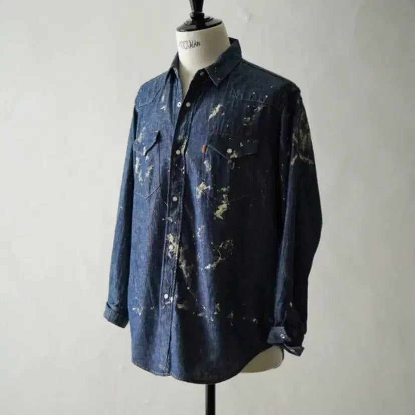 [BUNJANG] HERILL Indigo Denim Western Shirt / [1]HERILL Denim western Shirt (Indigo)