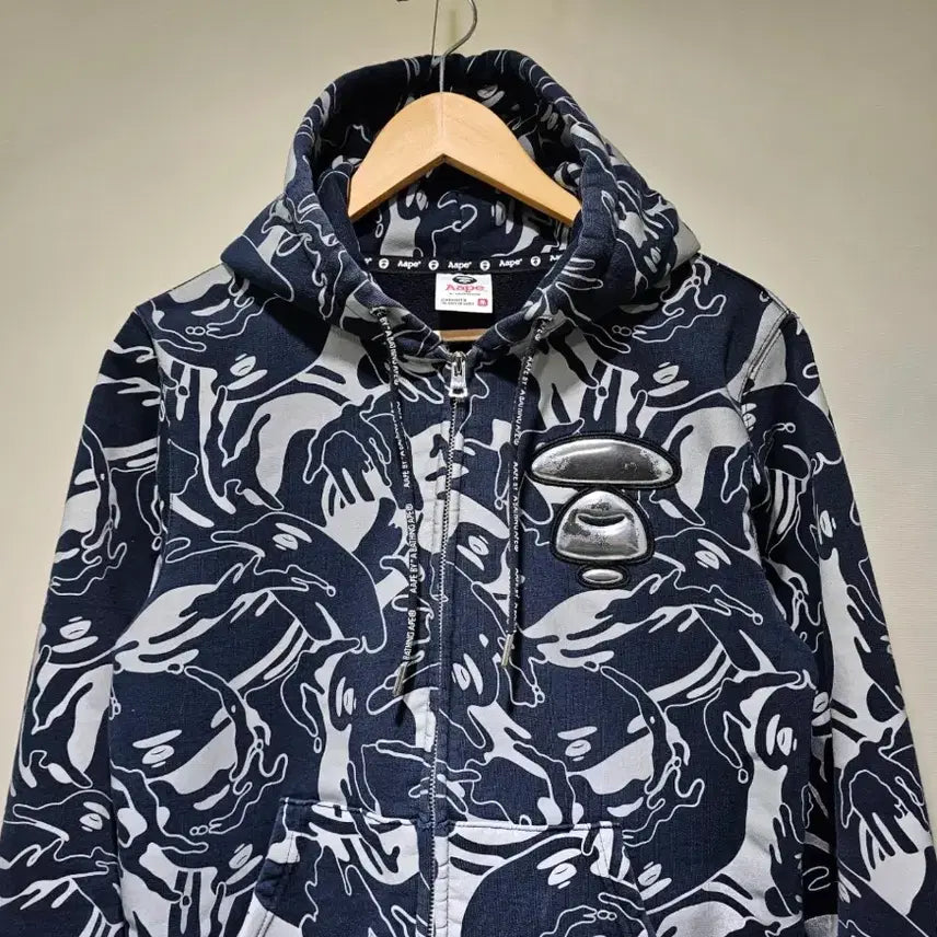 [BUNJANG] AAPE by A Bathing Ape Moonface Logo Zip-Up Hoodie / AAPE BY A BATHING APE 후드집업 95