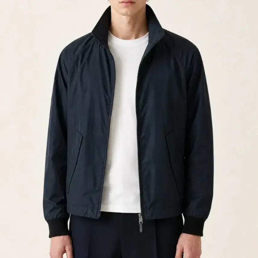 [BUNJANG] Burberry London Harrington Blouson Jacket Navy Nova Check / [정품] 버버리 런던 해링턴 블루종 자켓 (네이비 95) 노바체크