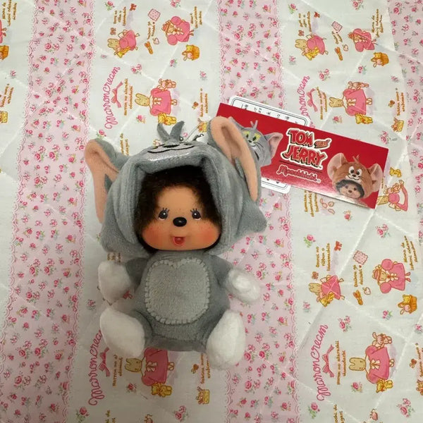 [BUNJANG] Tom & Jerry x Monchhichi Tom Plush Keychain / 톰 몬치치 인형 키링