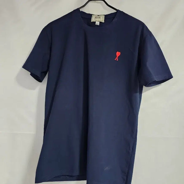 [BUNJANG] AMI Paris Small Ami de Coeur Logo T-shirt Navy XL / 아미 스몰 하트 반팔 티셔츠 네이비