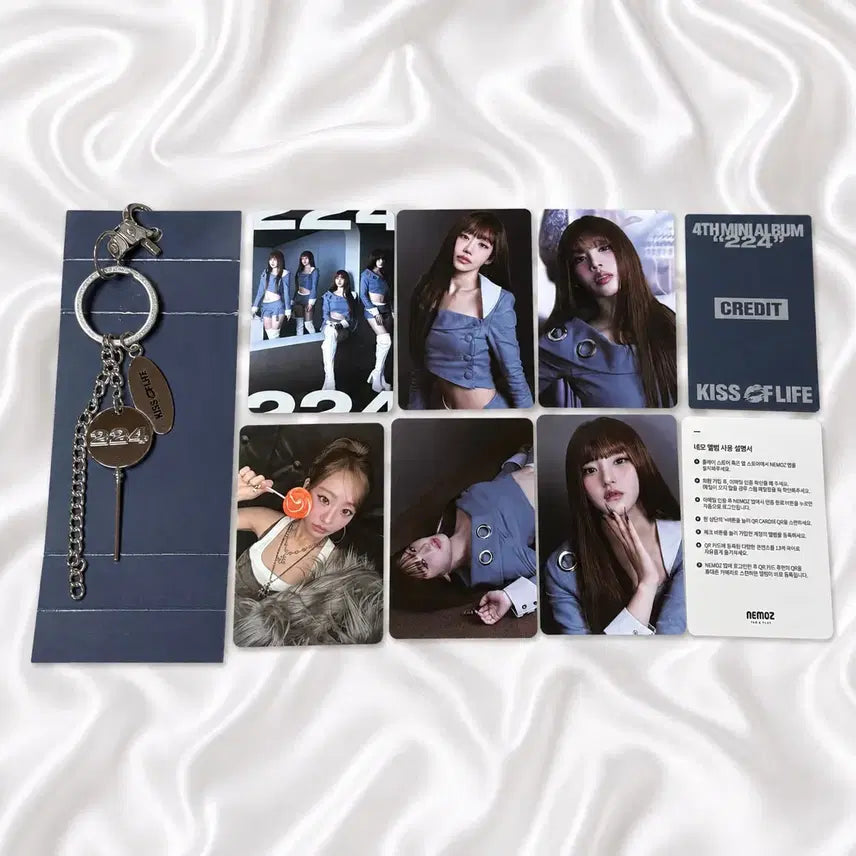 [BUNJANG] Kiss of Life Dookki Lucky Draw Photocard & Keychain Full Set / 키오프 두끼 포카+열쇠고리 풀세트 하늘 벨 나띠 쥴리
