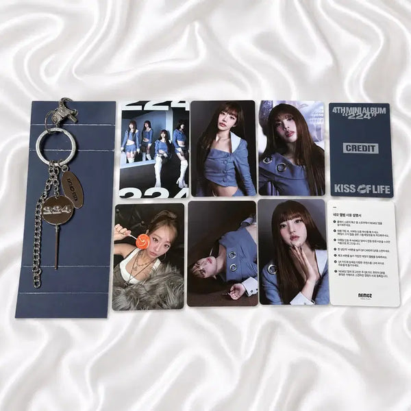 [BUNJANG] Kiss of Life Dookki Lucky Draw Photocard & Keychain Full Set / 키오프 두끼 포카+열쇠고리 풀세트 하늘 벨 나띠 쥴리