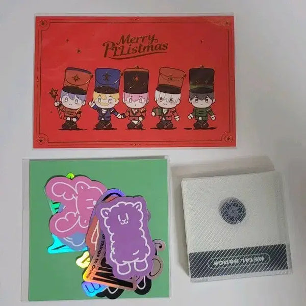 [BUNJANG] PLAVE Merry Plis-mas Postcard, Yu-reum Sticker Pack, Seong-hwi Teaser Badge Bundle Set / 플레이브 메리플리스마스 엽서 육여름 스티커팩 성휘예고 뱃지 일괄
