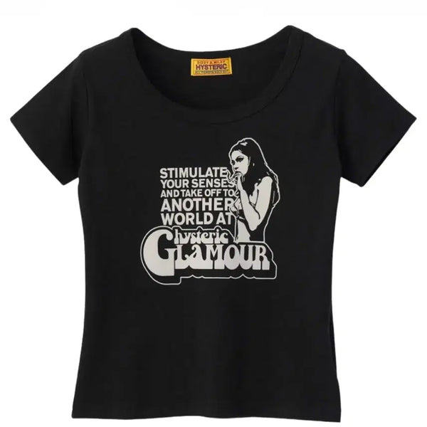 [BUNJANG] Hysteric Glamour Smoking Girl Chibi T-Shirt Black / 히스테릭글래머 스모킹 걸 치비 티셔츠 블랙