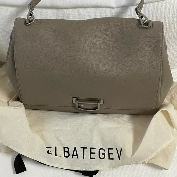 [BUNJANG] Elba Tegeb Veldy Flap Large Shoulder Bag Taupe / 새상품) 엘바테게브 벨디 플랩 라지 급처