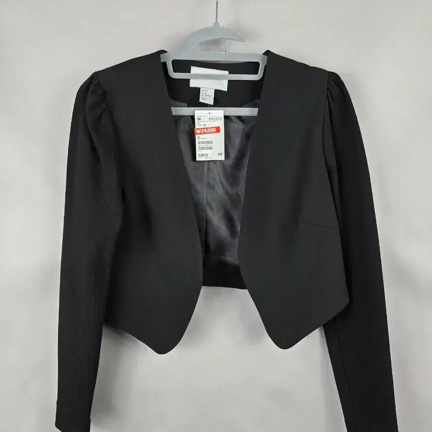 [BUNJANG] H&M Women's Black Bolero Crop Open Jacket (Size 38) / [무료배송]새상품 H&M 여성 38 볼레로 크롭 오픈 자켓 블랙