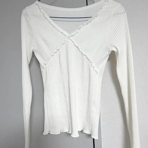 [BUNJANG] NewNew White Lace Top / 뉴뉴 화이스 레이스 탑