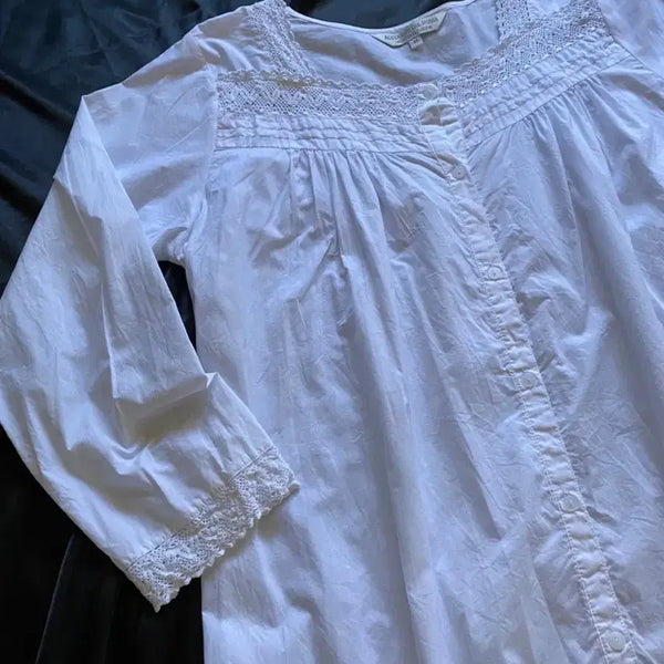 [BUNJANG] ALESSANDRA DEL ROSSA White Lace Blouse Dress / ALESSANDRA DEL ROSSA 흰색 레이스 블라우스 원피스