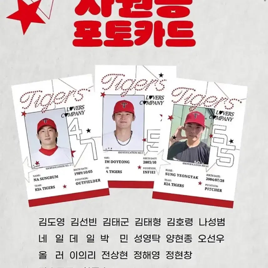 [BUNJANG] Kia Tigers Castro Employee ID Photocard / 기아타이거즈 사원증 포토카드 교환 (카스트로)