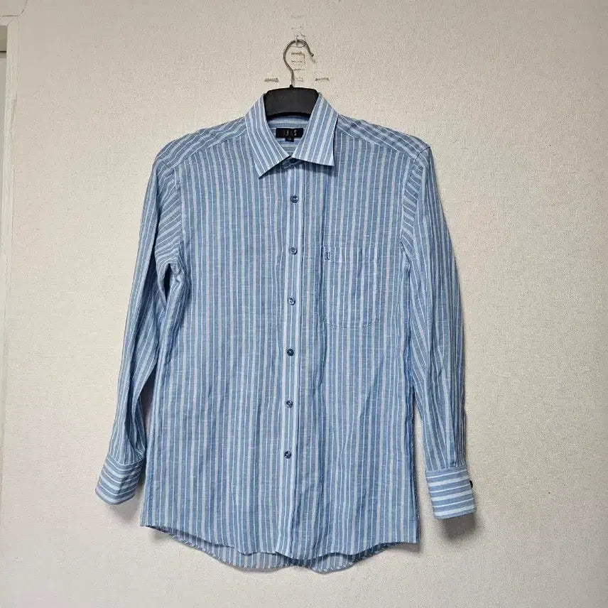 [BUNJANG] DAKS Men's Striped Linen Shirt / 닥스 남성 스트라이프 셔츠 100호