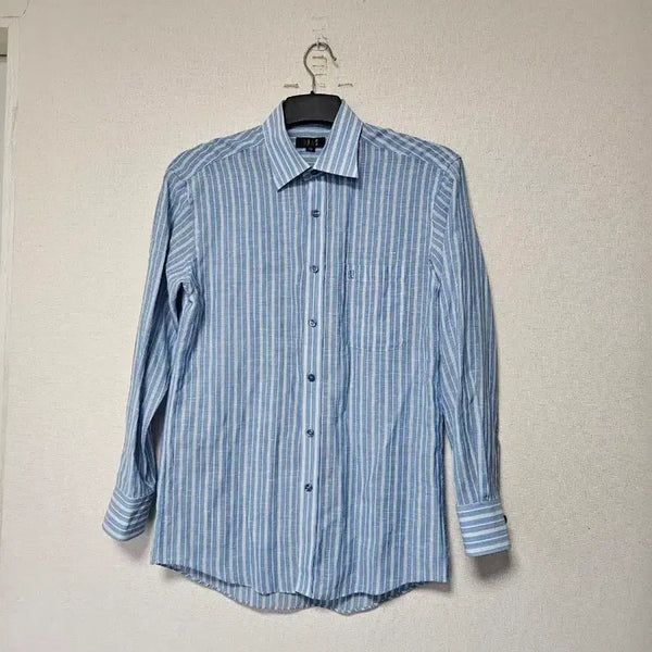 [BUNJANG] DAKS Men's Striped Linen Shirt / 닥스 남성 스트라이프 셔츠 100호