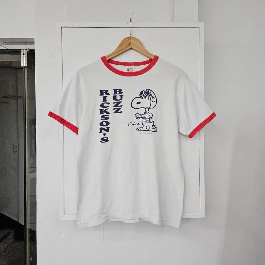 [BUNJANG] Buzz Rickson Snoopy Ringer T-Shirt - Medium / BUZZ RICKSON'S 스누피 링거 티셔츠 버즈릭슨 M