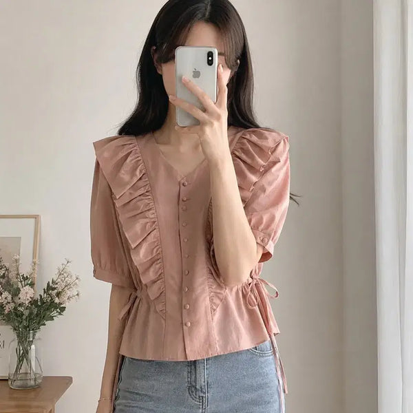 [BUNJANG] The Handsome Store 20SS Blouse / 한섬 더 스토어 블라우스 20SS