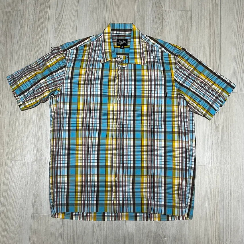 [BUNJANG] Stussy Check Short Sleeve Shirt / [made in usa]스투시 체크 반팔셔츠