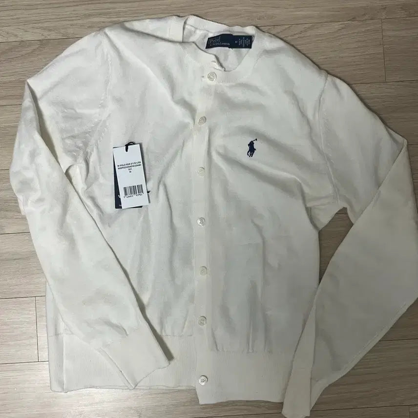 [BUNJANG] Polo Ralph Lauren White Cardigan M / 새상품) 폴로 랄프로렌 화이트 가디건 M