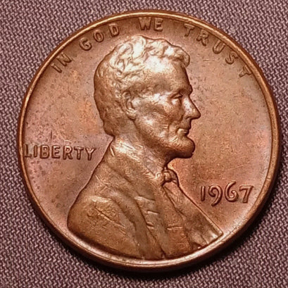 [BUNJANG] 1967 Lincoln Memorial Penny - Lamination Error / 1967 링컨 메모리얼 페니 라미네이션 오류 앞뒤