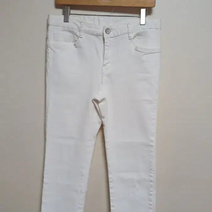 [BUNJANG] White Denim Cut-off Hem Pants / 화이트 데님 팬츠 77