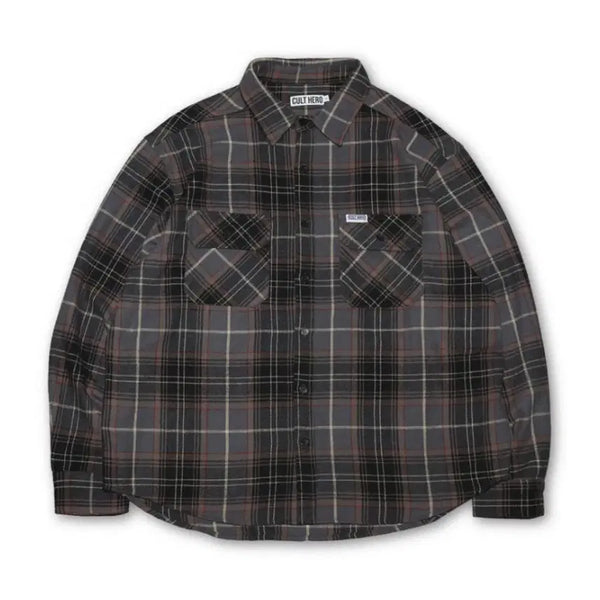 [BUNJANG] Cult Hero Flannel Shirt Grey / (L) 컬트히어로 플란넬 셔츠 그레이