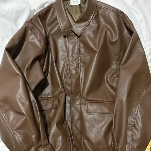 [BUNJANG] Leather Jacket / 가죽 자켓