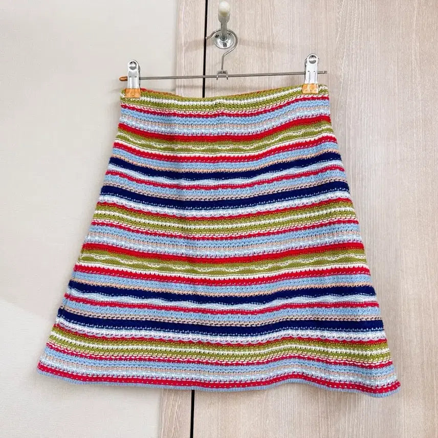 [BUNJANG] Striped Knit Midi Skirt / 스트라이프 니트 스커트