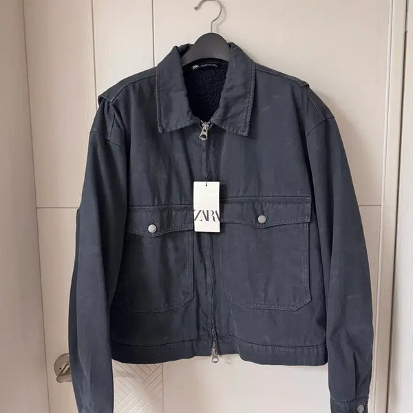 [BUNJANG] Zara Men's Fleece Lined Blouson Jacket / 자라 남성 기모 블루종 자켓 L(새상품)