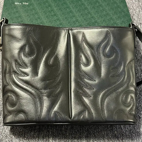 [BUNJANG] TOGA TOO Western Leather Half Size Shoulder Bag / 토가 투 ( TOGA TOO) 웨스턴 레더 숄더백 하프사이즈