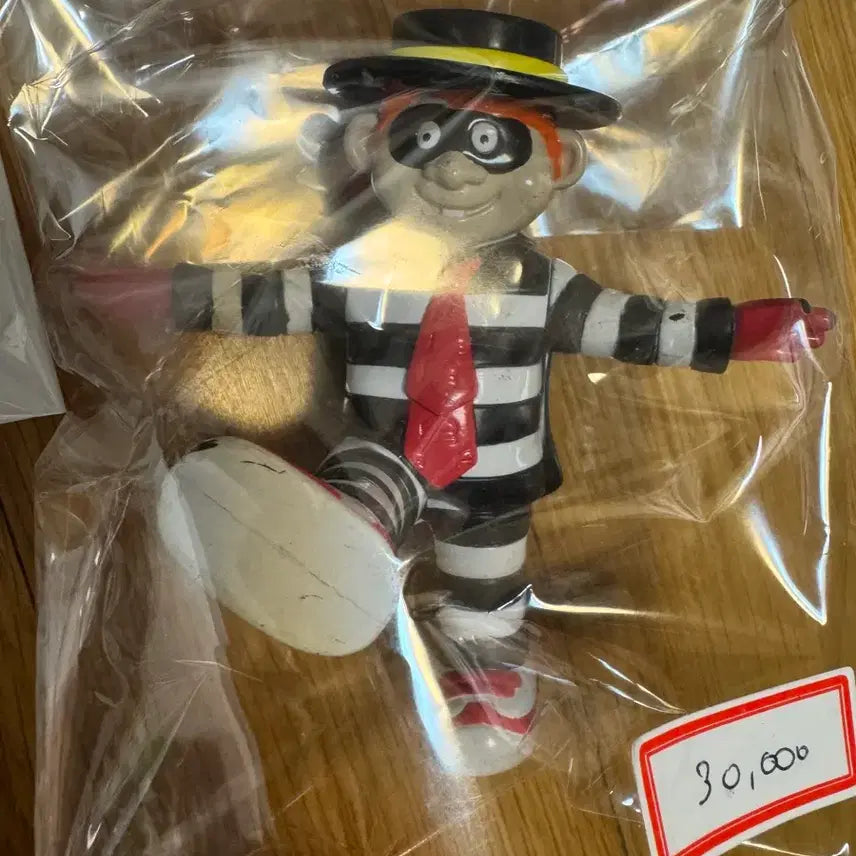 [BUNJANG] Vintage McDonald's Happy Meal Hamburger "Prisoner" Plush Toy / 빈티지 맥도날드 해피밀 인형 죄수 햄버글러 빈티지 장난감