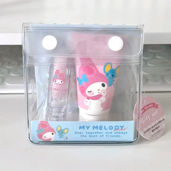 [BUNJANG] My Melody Lip Balm & Hand Cream Gift Set (Strawberry Milk) / 마멜 립크림 핸드크림 선물 세트 일본정품 립크림