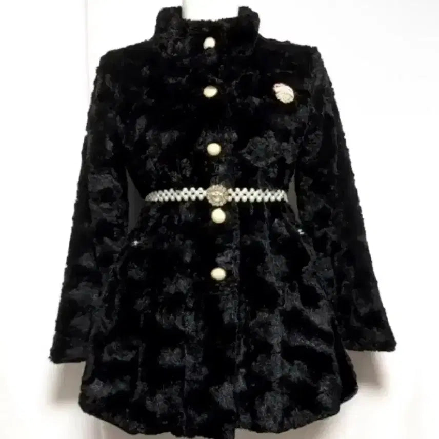[BUNJANG] Dimmoire Cecil McBee Black Fur Coat / 블랙 퍼 코트 고스로리 지뢰계 딤모아르 세실맥비 빈티지 원피스 갸루