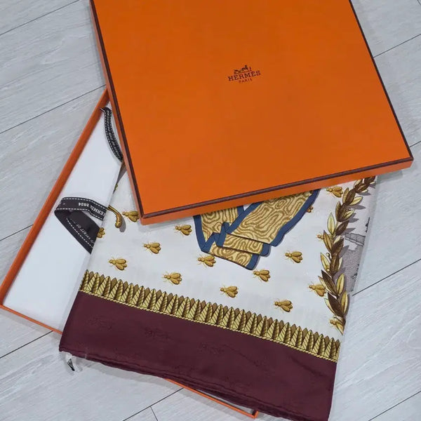 [BUNJANG] Hermès Carré 90 Napoleon Motif Scarf / 에르메스 까레90 나폴레옹 스카프