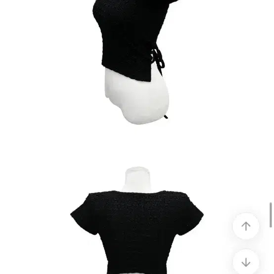 [BUNJANG] Ably U-Neck Strap Short Sleeve T-Shirt Black / 에이블리 유넥 스트랩 반팔 티셔츠