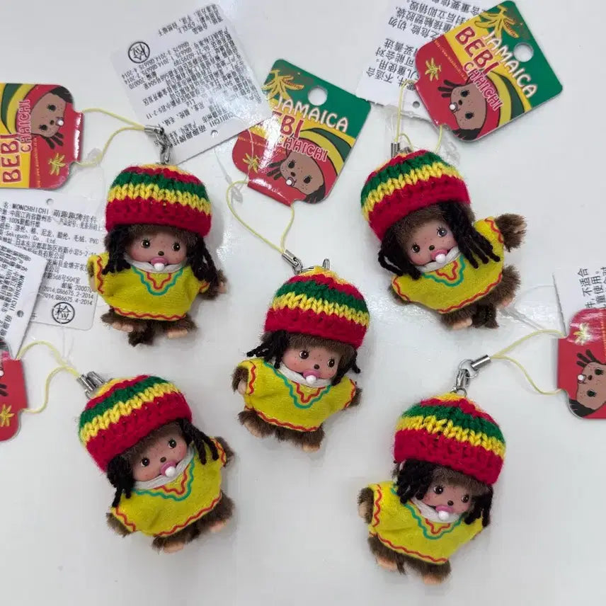 [BUNJANG] 2014 Jamaica Reggae Style Monchhichi Keyring / 2014 고전 자메이카 레게치치 몬치치키링