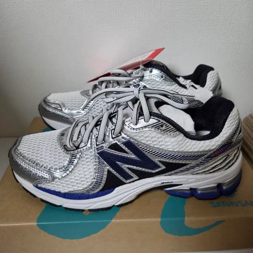 [BUNJANG] New Balance 860 ML860XB White Silver Navy Running Shoes 245mm (Open Box) / 뉴발란스 860 ML860XB 245사이즈 새상품 오픈박스