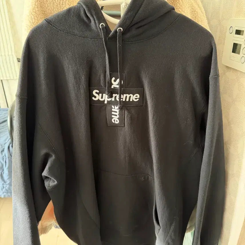 [BUNJANG] Supreme Cross Box Logo Hoodie Black L / 슈프림 크로스 박스 로고 후드 블랙