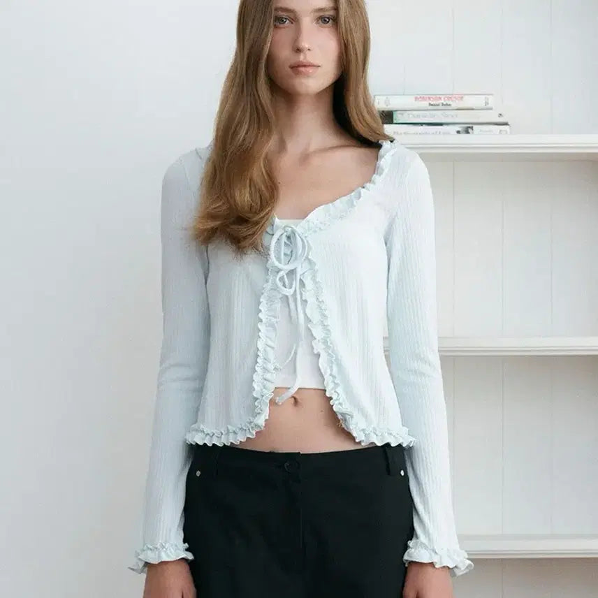 [BUNJANG] Asura Frill Cardigan / 아수라 프릴 가디건