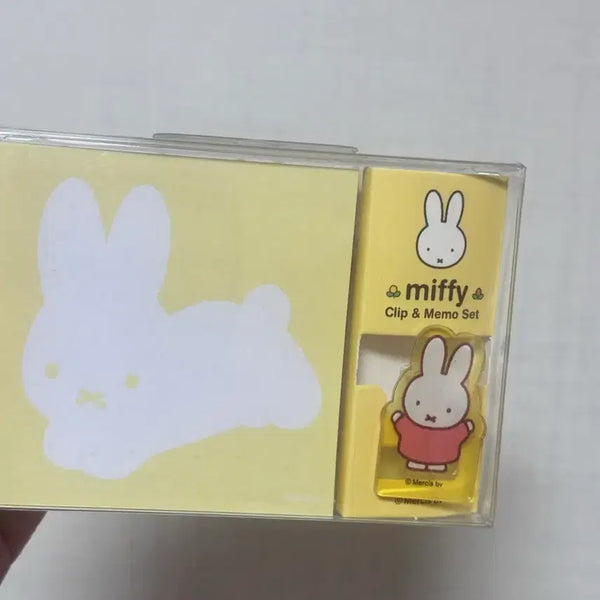 [BUNJANG] Miffy Acrylic Clip Memo Pad Set / 미피 아크릴클립 메모지 세트