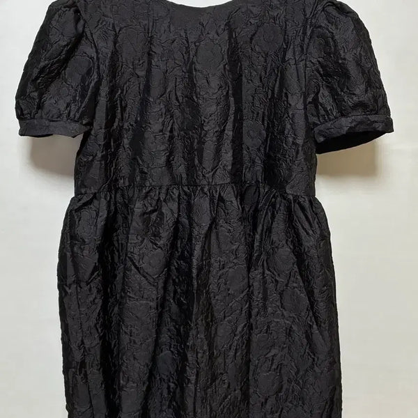 [BUNJANG] Lecon Jacquard Ribbon Mini Dress Black / 르콩 자카드 리본 미니 드레스 블랙 (촬영용)팝니다