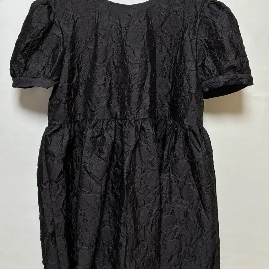 [BUNJANG] LeCong Jacquard Ribbon Mini Dress Black / 르콩 자카드 리본 미니 드레스 블랙 (촬영용)팝니다