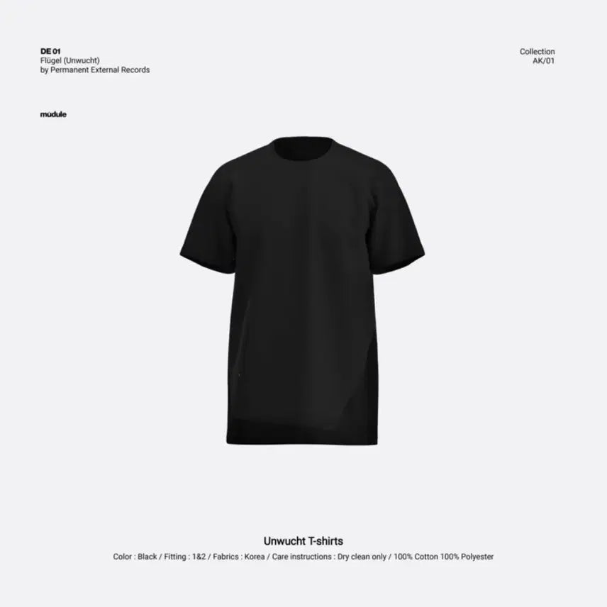 [BUNJANG] Mudule Unwucht T-shirt Black Size 1 / Mudule Unwucht T-shrits 1사이즈