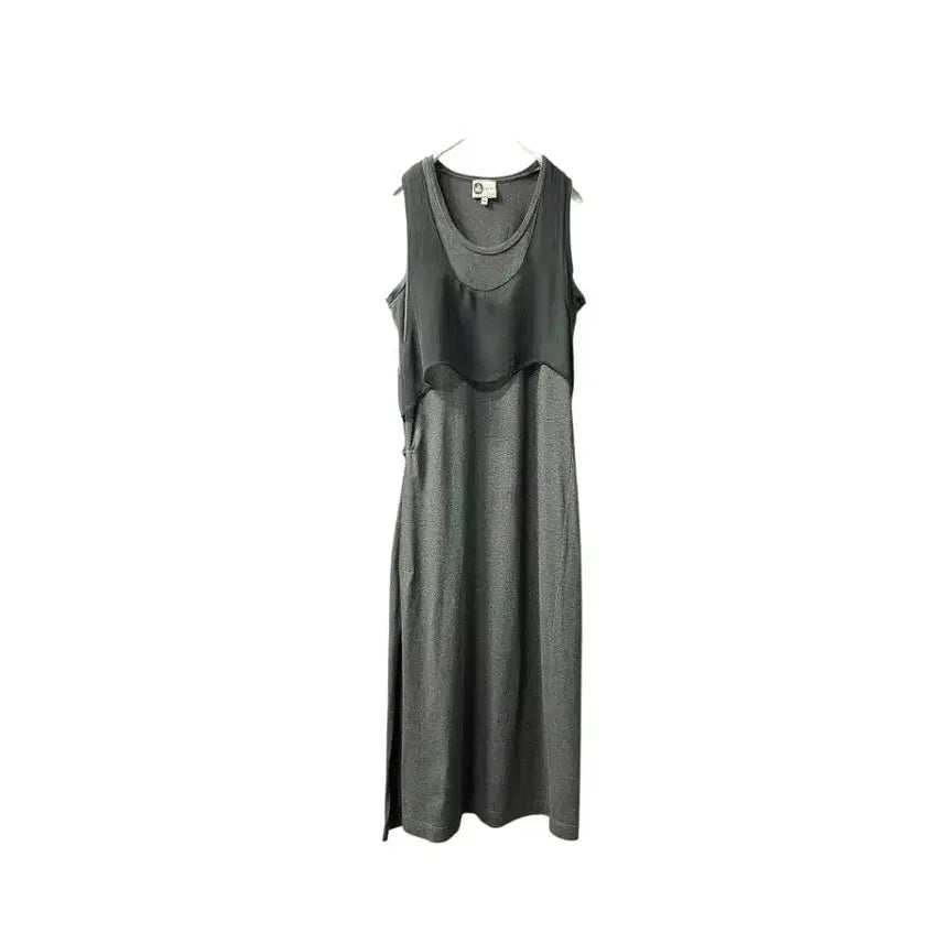 [BUNJANG] Lanvin Silk Layered Dress Charcoal Grey / LANVIN 랑방 실크 레이어드 원피스