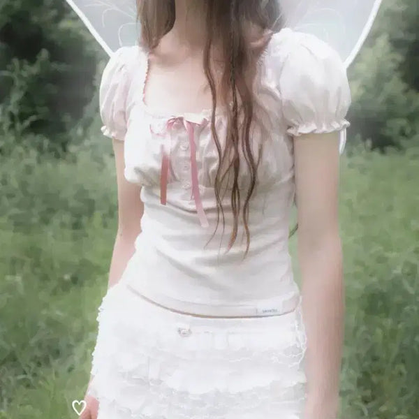 [BUNJANG] Dryrose Dorothy Shirring Pink Top 2025 Version / dryrose 도로시 셔링 핑크 탑 드라이로즈 2025ver