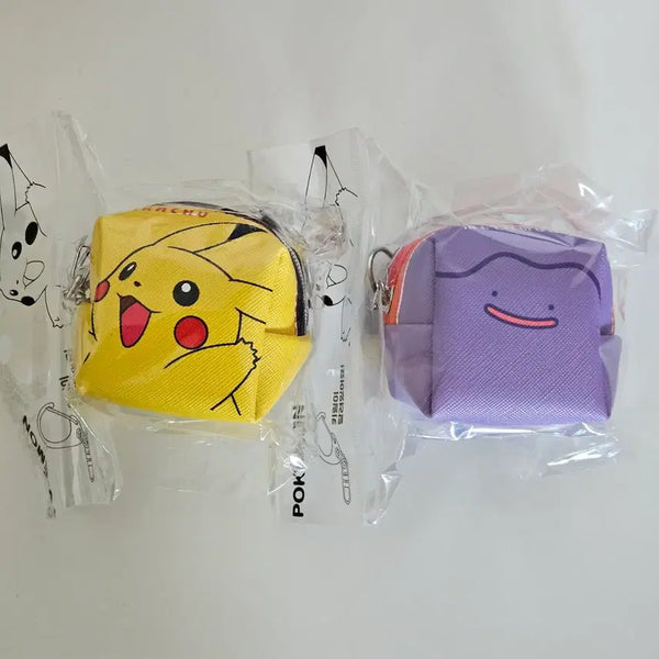 [BUNJANG] Pikachu Metamon Cube Pouch Keychain Set / 피카츄, 메타몽 큐브 파우치 키링