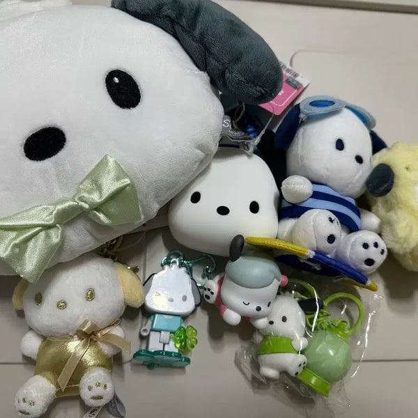 [BUNJANG] Sanrio Pochacco Doll Pouch Keychain Bundle Set / 산리오 포차코 인형 파우치 키링 일괄