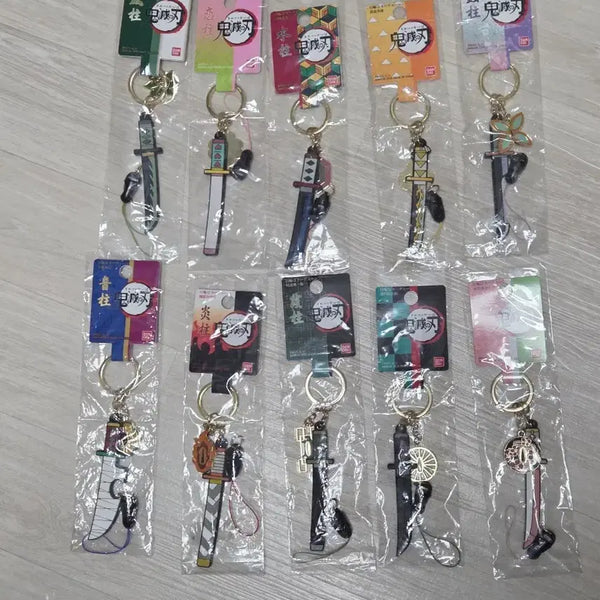 [BUNJANG] Bandai Demon Slayer: Kimetsu no Yaiba Nichirin Blade Keychain - Set of 10 / 반다이)귀멸의칼날 일륜도 키링 10종 세트